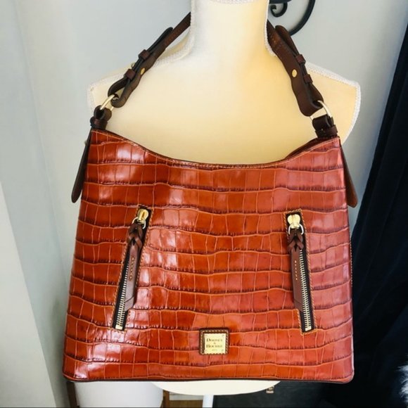 Dooney & Bourke Cooper Croc Hobo Shoulder Bag, NWT - Picture 2 of 16